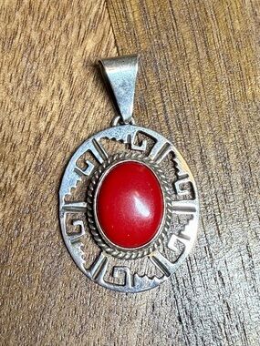 Taxco Red Jasper Sterling Silver Pendant